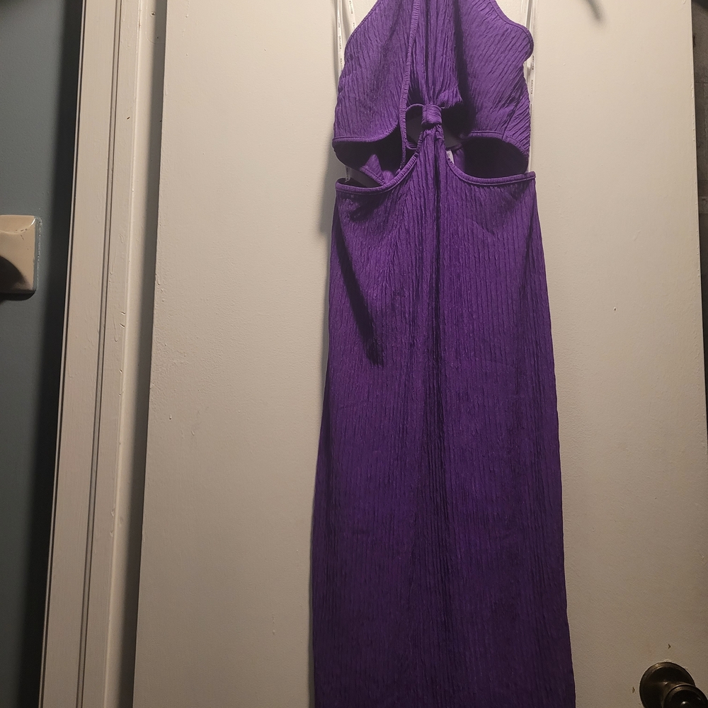 Purple Cutout Maxi Dress